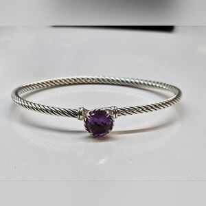 David Yurman Petite Chatelaine® Bracelet in Sterling Silver with Amethyst Size M